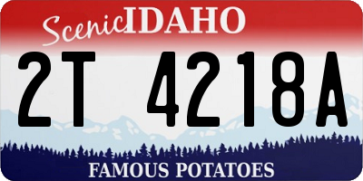 ID license plate 2T4218A