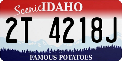 ID license plate 2T4218J