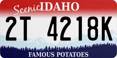 ID license plate 2T4218K
