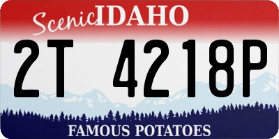 ID license plate 2T4218P