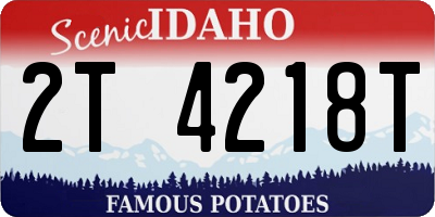 ID license plate 2T4218T