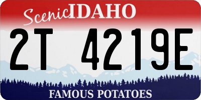 ID license plate 2T4219E