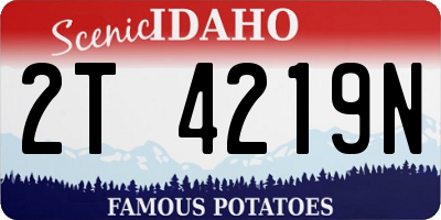 ID license plate 2T4219N