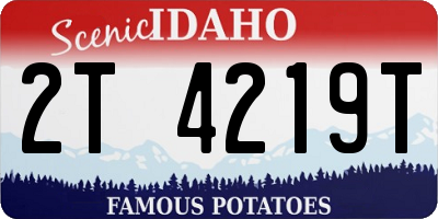 ID license plate 2T4219T