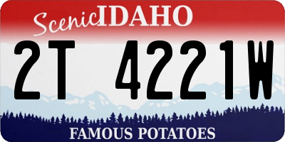 ID license plate 2T4221W