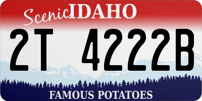 ID license plate 2T4222B