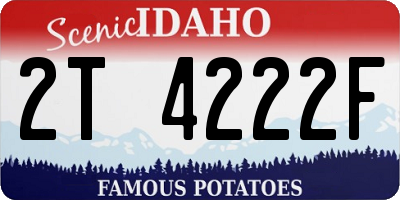 ID license plate 2T4222F