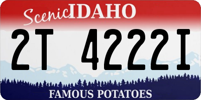 ID license plate 2T4222I