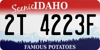 ID license plate 2T4223F