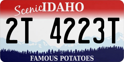 ID license plate 2T4223T