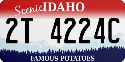 ID license plate 2T4224C