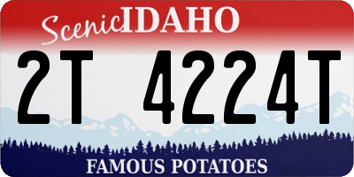 ID license plate 2T4224T
