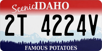ID license plate 2T4224V