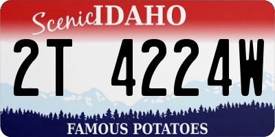 ID license plate 2T4224W