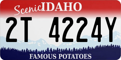 ID license plate 2T4224Y