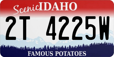ID license plate 2T4225W