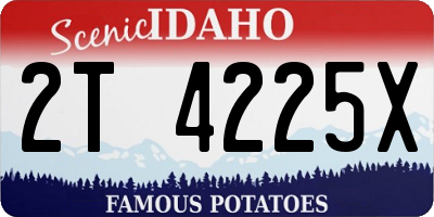 ID license plate 2T4225X