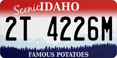 ID license plate 2T4226M