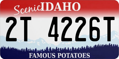 ID license plate 2T4226T
