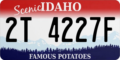 ID license plate 2T4227F