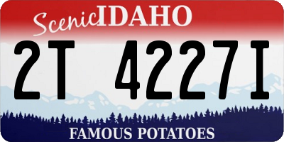 ID license plate 2T4227I