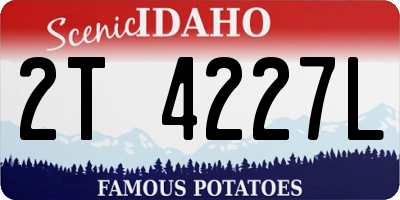 ID license plate 2T4227L