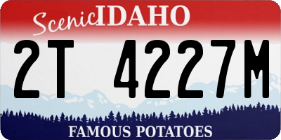 ID license plate 2T4227M