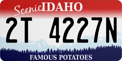 ID license plate 2T4227N