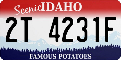 ID license plate 2T4231F