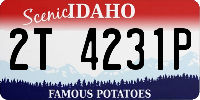 ID license plate 2T4231P
