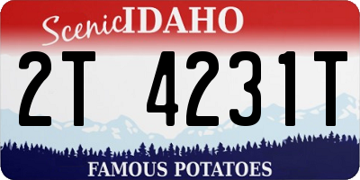 ID license plate 2T4231T