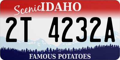 ID license plate 2T4232A