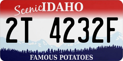 ID license plate 2T4232F