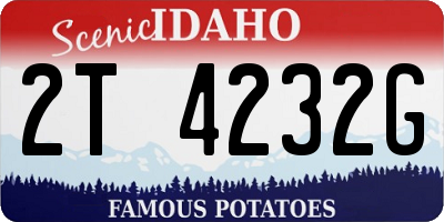 ID license plate 2T4232G