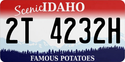 ID license plate 2T4232H