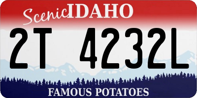 ID license plate 2T4232L
