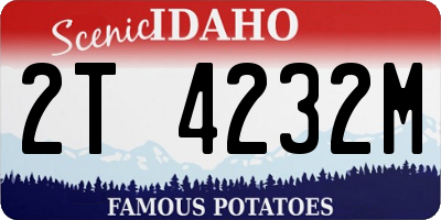 ID license plate 2T4232M