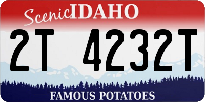 ID license plate 2T4232T