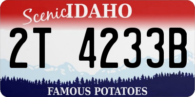 ID license plate 2T4233B