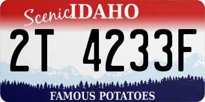 ID license plate 2T4233F