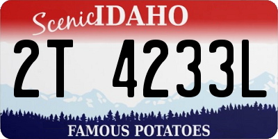 ID license plate 2T4233L