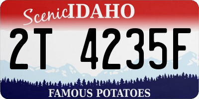 ID license plate 2T4235F