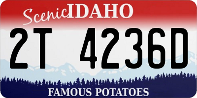 ID license plate 2T4236D