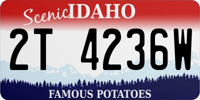 ID license plate 2T4236W