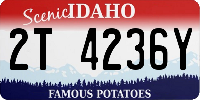 ID license plate 2T4236Y