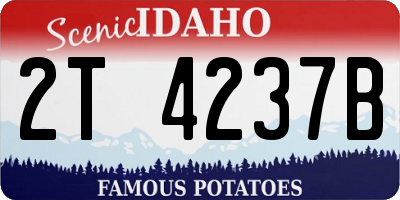 ID license plate 2T4237B