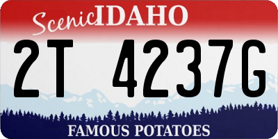 ID license plate 2T4237G