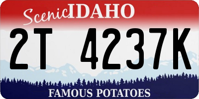 ID license plate 2T4237K