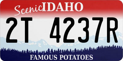 ID license plate 2T4237R