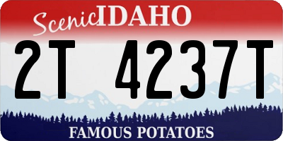 ID license plate 2T4237T